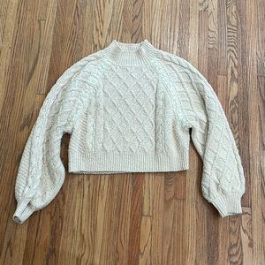 Free people cropped cable-knit sweater